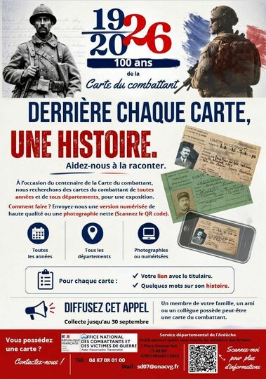 Centenaire cartes combattants