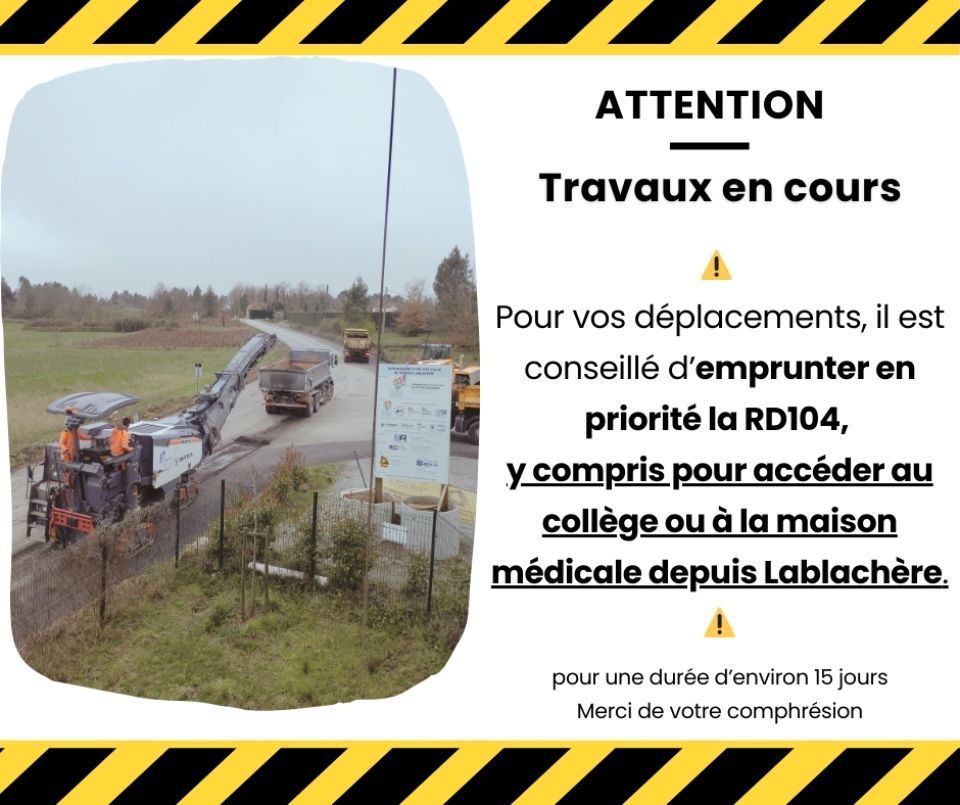 La CdC Beaume Drobie communique sur les travaux de la voie douce