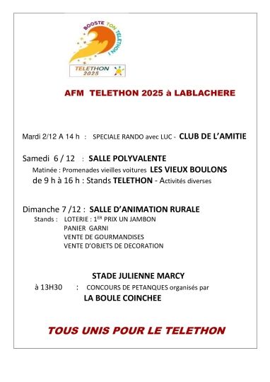 Le TELETHON à LABLACHERE
