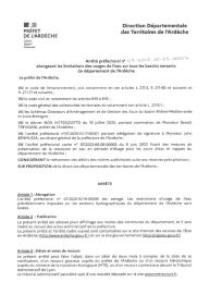 Levée des mesures de restriction des usages de l'eau