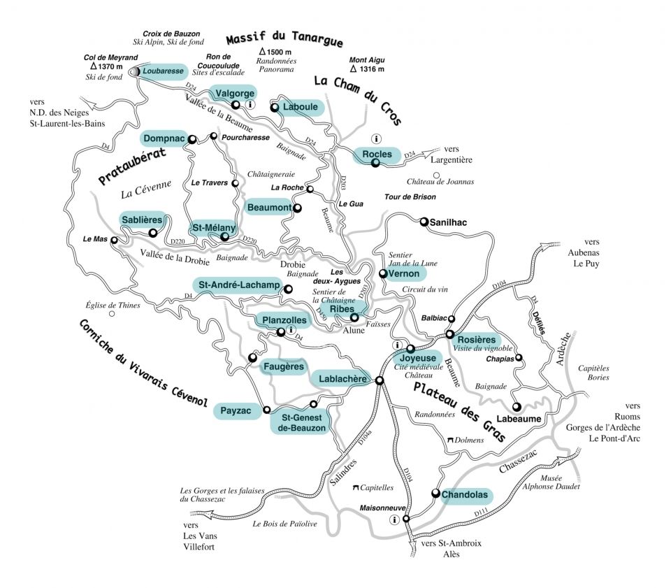 Carte Ardeche CommunesCdc2