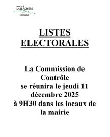 Commission de contrôle listes électorales