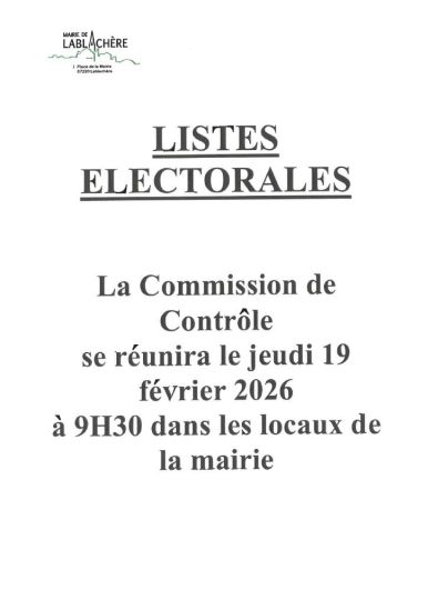 Commission de contrôle listes électorales