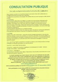 Consultation publique concernant une future Salle multigérationnelle