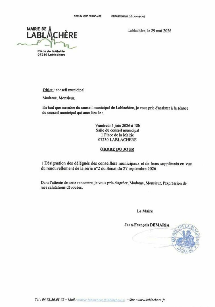 convocation conseil