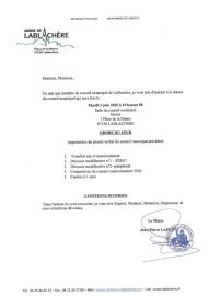 Convocation du conseil municipal