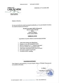 Convocation conseil municipal