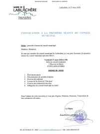 Convocation du conseil municipal