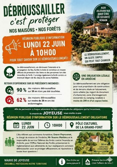 Réunion publique d'information débroussaillage