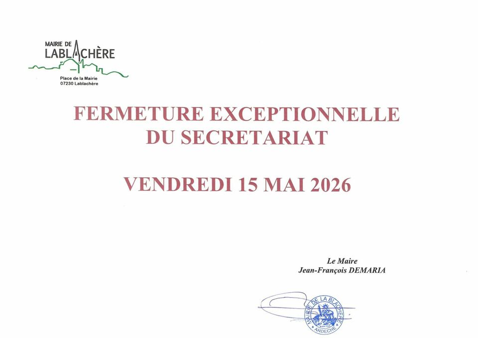 Fermeture mairie