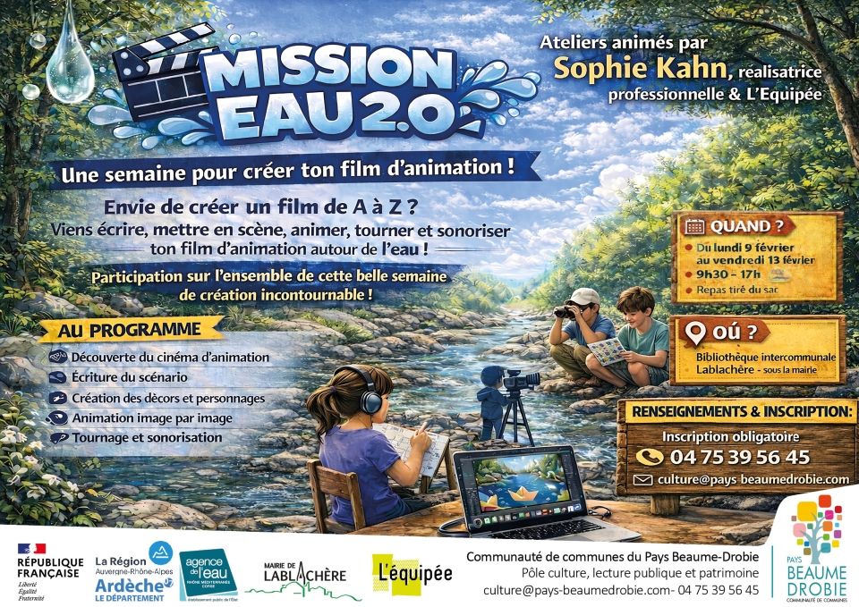 Cinéma d'animation - Bibliothèque de Lablachère - MISSION EAU 2.0