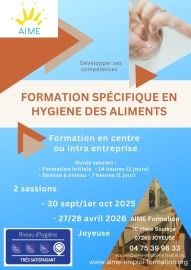 L'association AIME communique sur un formation en hygiène des aliments