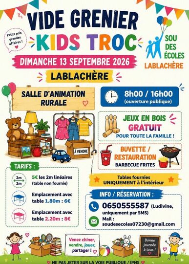 Vide grenier du sous des écoles