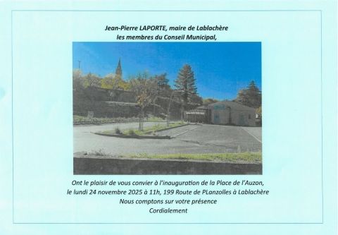 Inauguration Place de l'Auzon