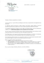 Nouvelles dispositions concernant la Régie de l'Eau de Lablachere