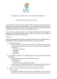 Offre d'emploi CdC
