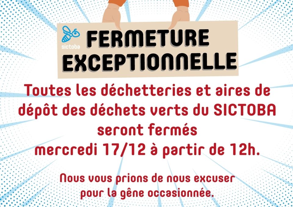 fermeture excetionnelle des déchetteries