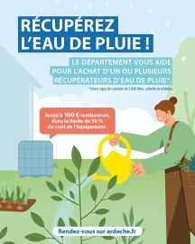 Aide à l'achat de récupérateurs d'eau par le Département
