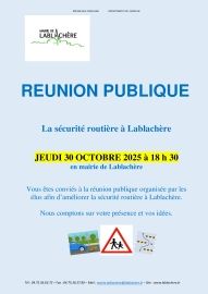 Réunion publique sur la sécurité routière