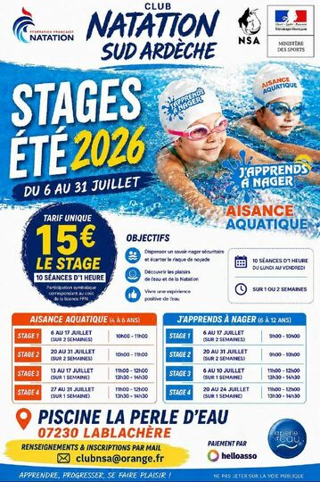 Stages natation