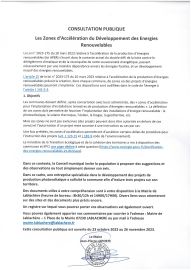 Très important - CONSULTATION PUBLIQUE